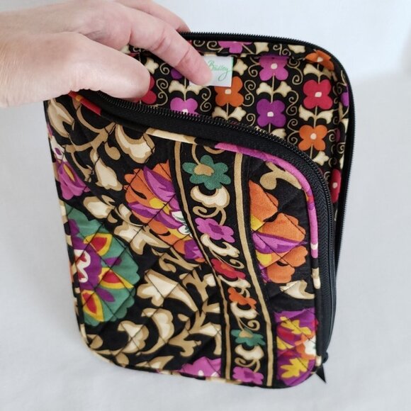 NWOT Vera Bradley Suzani Black & Tan Floral Paisley iPad Tablet Sleeve Case - Picture 3 of 5